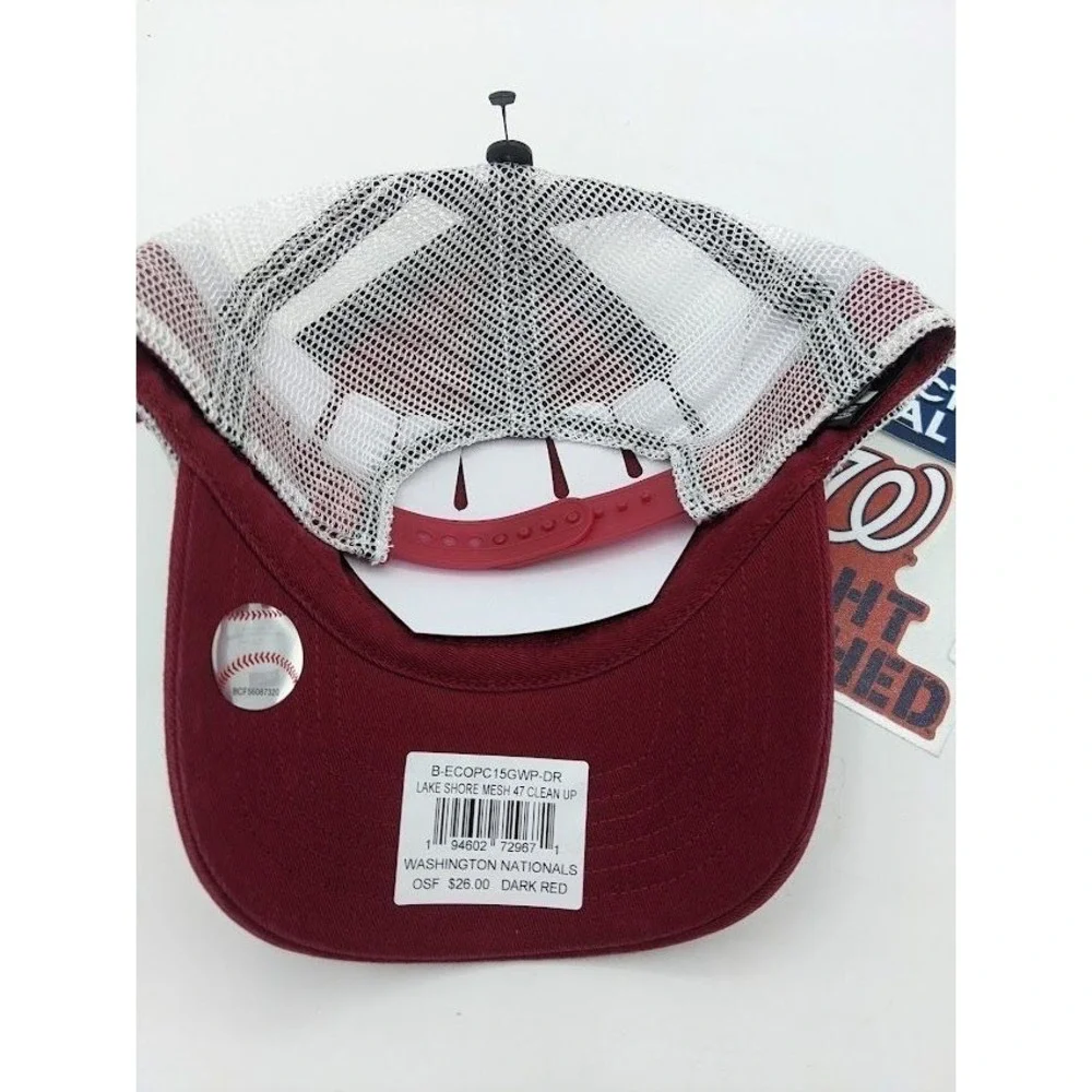 Washington Nationals MLB 47'‎ Snap Back Trucker Hat w/ Sticker Decal NEW